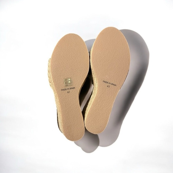 🌻NEW Jeffrey Campbell  Sunlit Raffia Platform Wedge Sandals Size 41 = US 10 - Picture 6 of 8